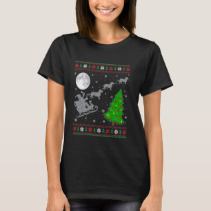 T-shirt Chien de Rêve moche Xmas Lighting Tree Père Noël é