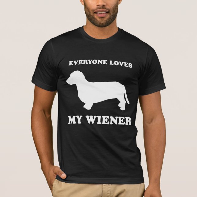 T-SHIRT CHIEN DE SAUCISSE : CHACUN AIME MA SAUCISSE (Devant)