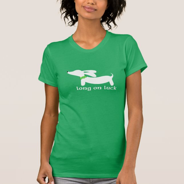 T-shirt Chien de saucisse de teckel du jour de St Patrick (Devant)