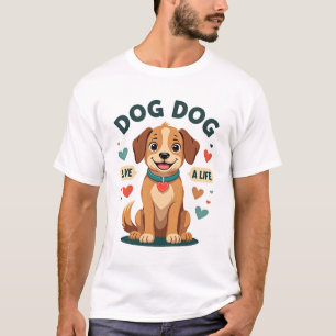 T-shirt Chien de sauvetage mignon vintage sauve une vie Ca