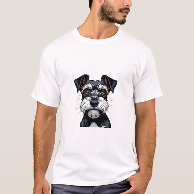 T-shirt Chien de Schnauzer miniature (Devant)