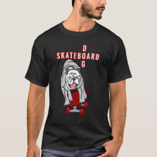 T-shirt Chien de skateboard Carlin Bouledogue sport co