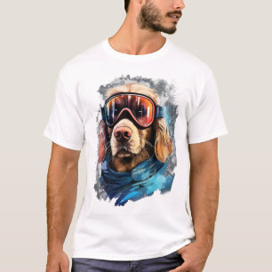 T-shirt Chien de ski dans des lunettes de ski 3