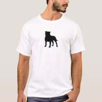 Chien de Staffy de silhouette de bull-terrier du