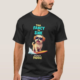 T-shirt Chien de surf cool Shih Tzu