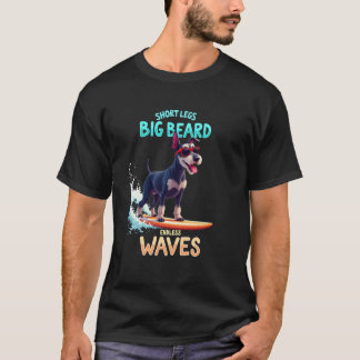 T-shirt Chien de surf schnauzer cool
