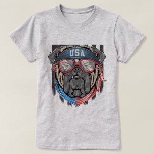 T-shirt Chien de taule patriotique