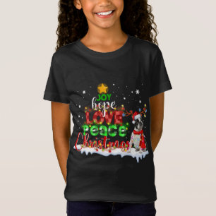 T-Shirt Chien de taule Père Noël Reindeer Costume Noël Tr