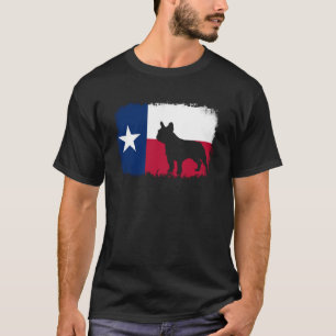 T-shirt Chien de taureau du Texas Drapeau du Texas
