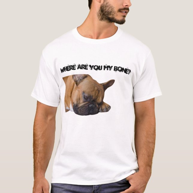 T-shirt Chien de taureau français. (Devant)
