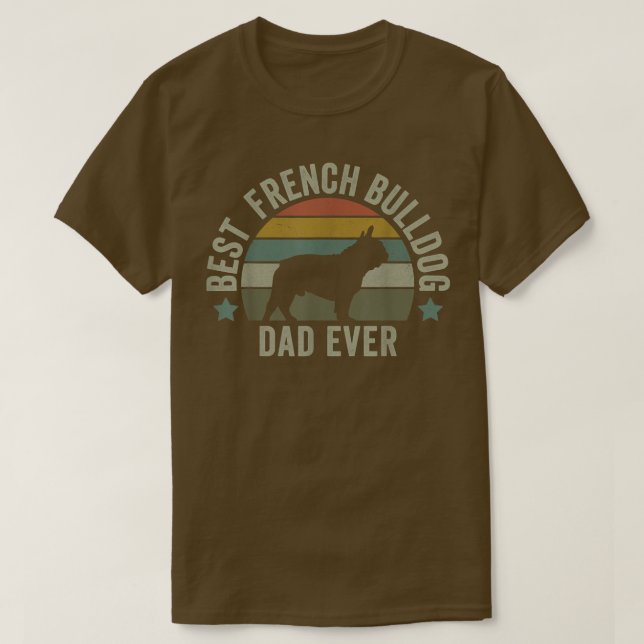 T-shirt Chien de taureau français Papa Chien Fête des père (Design devant)