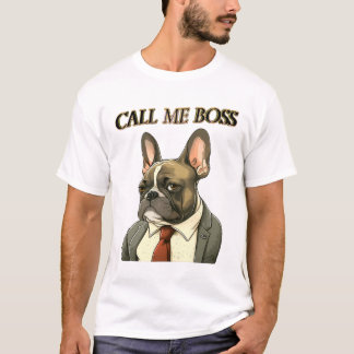 T-shirt Chien de taureaux français en costume