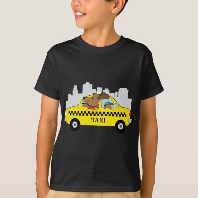 T-shirt Chien de taxi de New York (Devant)