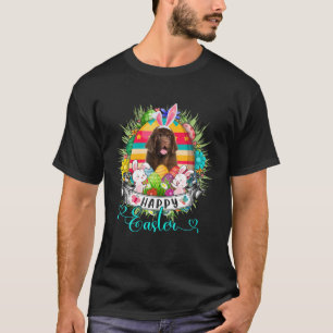 T-shirt Chien De Terre-Neuve Dans Les Oeufs De Pâques Pani