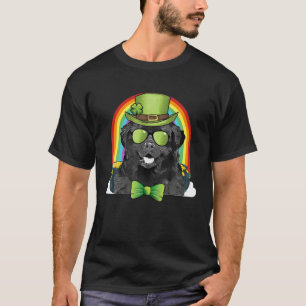 T-shirt Chien de Terre-Neuve Leprechaun Jour de la Saint P