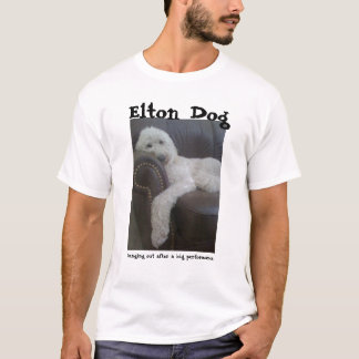 T-shirt Chien d'Elton :  Traîner