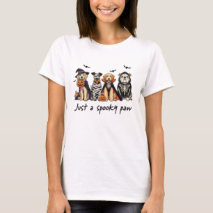 T-shirt Chien d'Halloween à Paw Cute Éffrayant