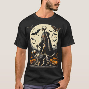 T-shirt Chien d'Halloween - Squelette de Labrador osseux m