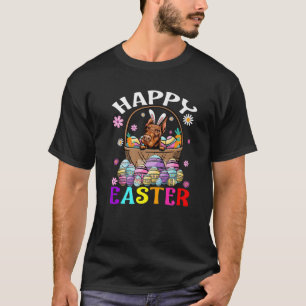 T-shirt Chien Doberman Joyeux oeufs de lapin de Pâques Pâq
