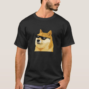 T-shirt Chien Dogecoin Avec Lunettes de soleil Cryptomonna