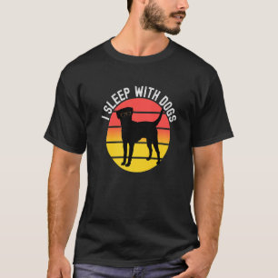 T-shirt Chien Dormir avec Chiens Propriétaire de Chien Hum