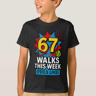 T-shirt Chien Drôle 6 7 Promenades Cette Semaine Argot Mèm