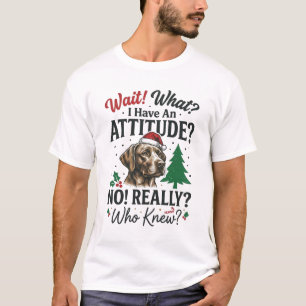 T-shirt Chien Drôle Attitude Noël Vector Design_1