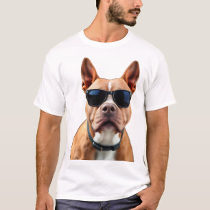 T-shirt Chien drôle avec des lunettes de soleil