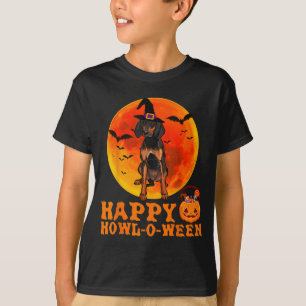 T-shirt Chien drôle Black And Tan Coonhound Halloween Joye