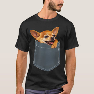 T-shirt Chien Drôle - Chihuahua Dans La Poche