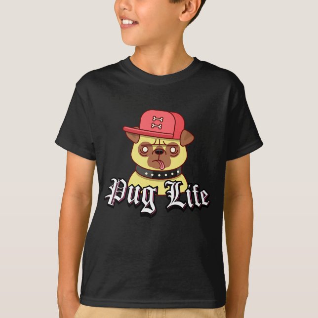 T-shirt Chien drôle de carlin de la vie de carlin (Devant)