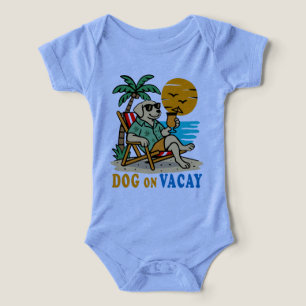 T-shirt Chien Drôle en Vacances Été Mignon