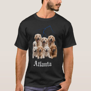 T-shirt Chien Drôle Retriever Doré Contrefaçon Atlanta Géo