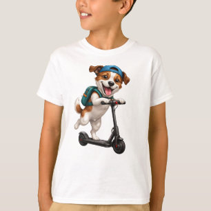 T-shirt Chien drôle sur scooter