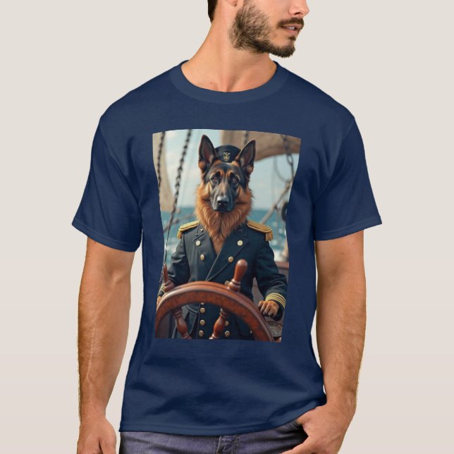 t-shirt chien du capitaine (Devant)