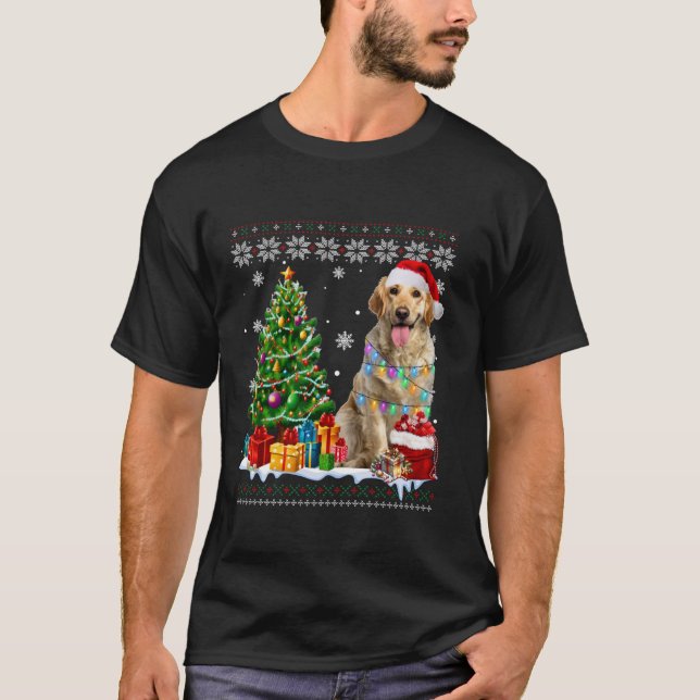 T-shirt Chien du Labrador moche de récupération Santa Hat  (Devant)