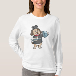 T-shirt Chien en chef avec Plateau et os