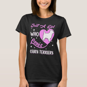 T-shirt Chien En Forme De Coeur Juste Une Fille Qui Aime C