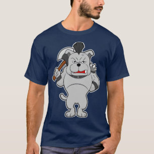 T-shirt Chien en guerrier avec Axe