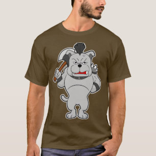 T-shirt Chien en guerrier avec Axe