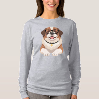 T-Shirt Chien en Lunettes LS