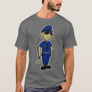 T-shirt Chien en officier de police avec lunettes de solei