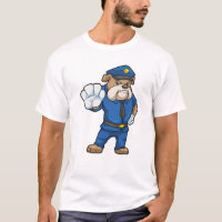Chien en policier avec uniforme de police