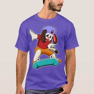 T-shirt Chien en Skate avec Skateboard 1