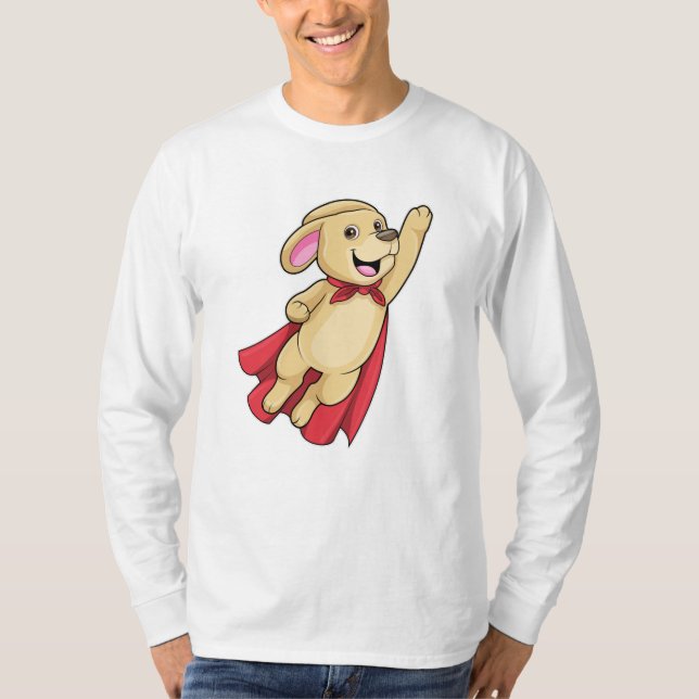 T-shirt Chien en super-héros avec Cap (Devant)