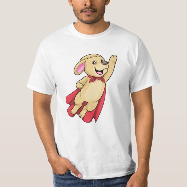 T-shirt Chien en super-héros avec Cap (Devant)