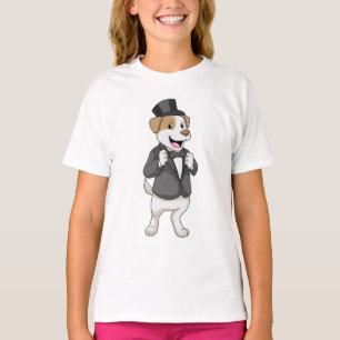 T-shirt Chien en tenue de marié avec ruban