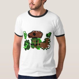 T-shirt chien en vert