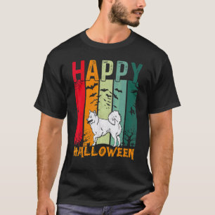 T-shirt Chien Esquimau Américain Dîner Halloween de Style