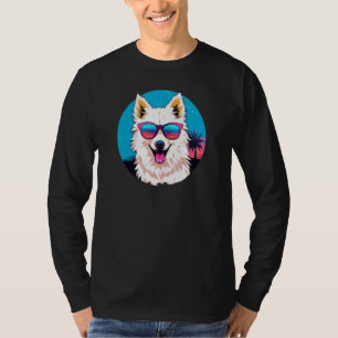 T-shirt Chien esquimau américain portant des lunettes de s